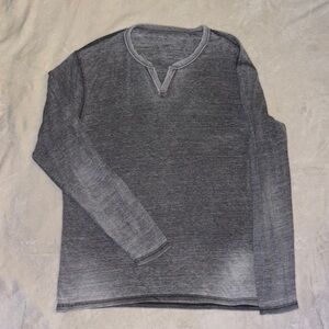Men's Gray Heathered Long Sleeve Shirt